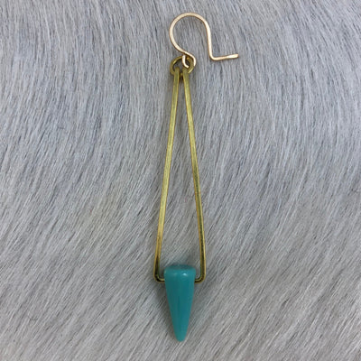 Long Spiked Triangle Earring