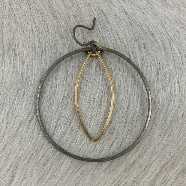Large Hoop and Marquise Earring