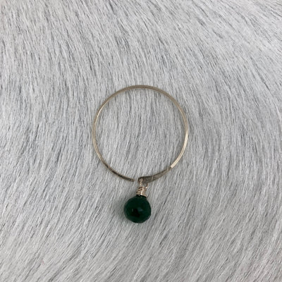 Small Hoop with Stone