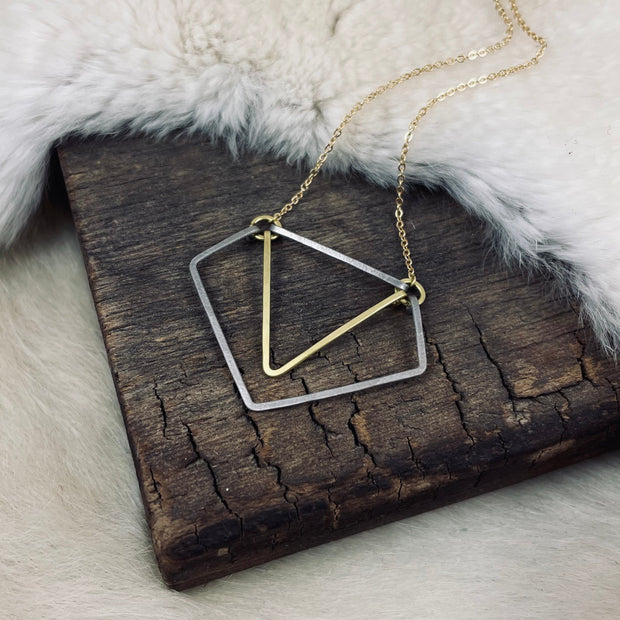 Geometric Diamond Necklace