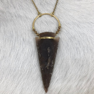 Long Large Arrowhead Necklace