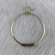 Hoop and Brass Beads Earring