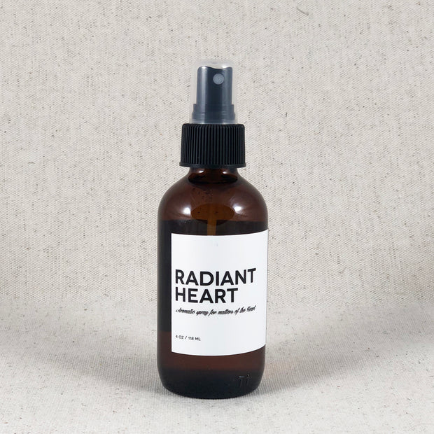 Radiant Heart. Aromatic Spray for Matters of the Heart. Amulette Studios Room Spray
