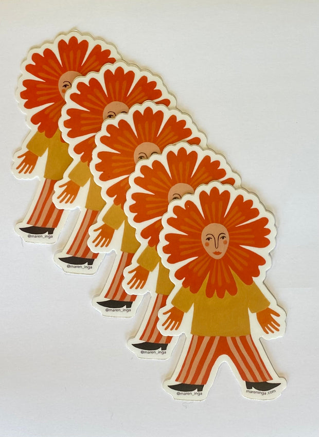Flower Face Sticker